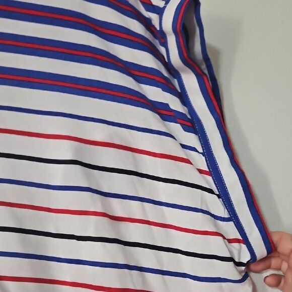 Allison Daley Navy and White Striped Blouse - Picture 4 of 7